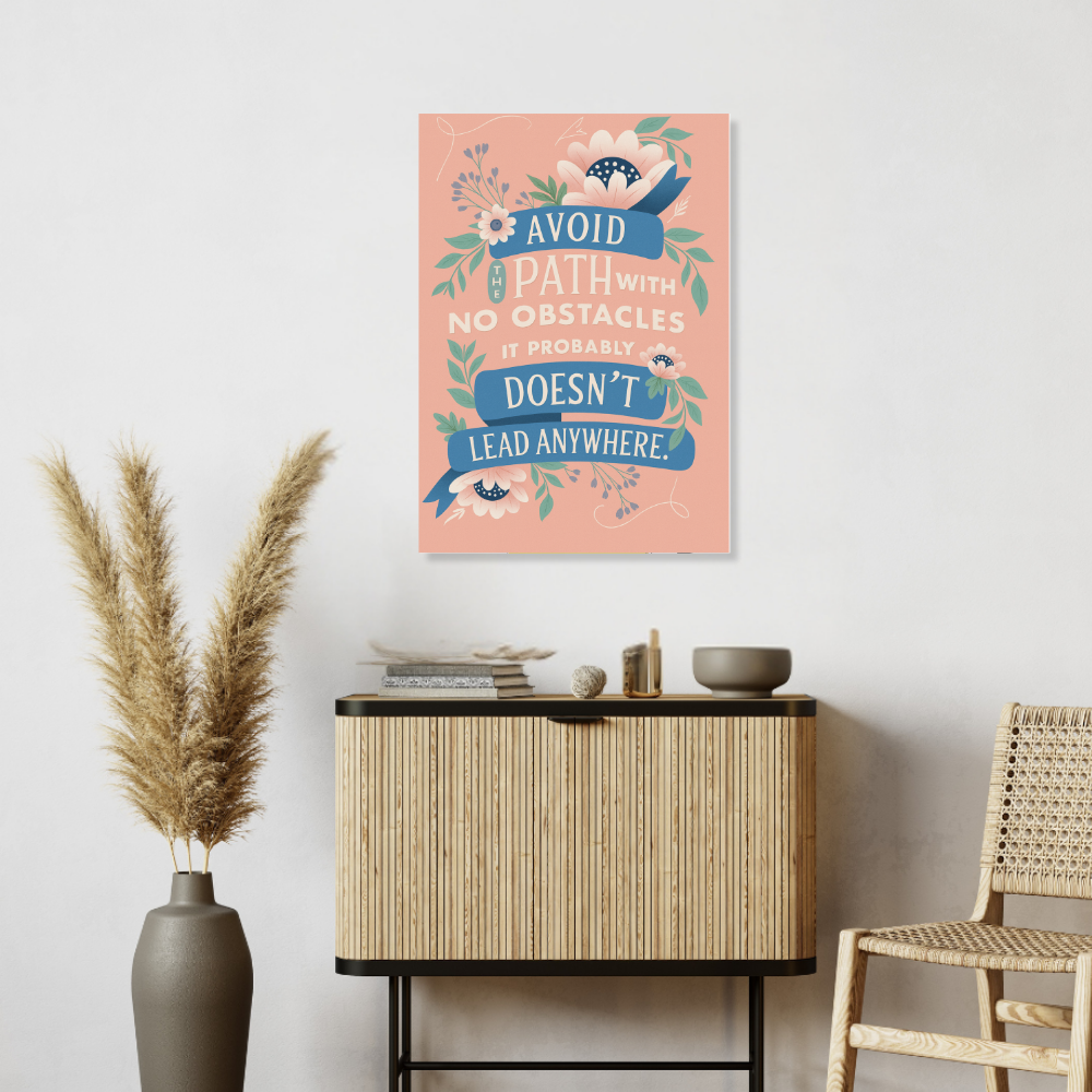Aesthetic Pink Motivational Quotes Poster Motivationn Quote Painting Posters Inspiring Lines Stickers for Students Study room Library decoration Living roomkitchen Dining hall & office wall(with frame or without frame)