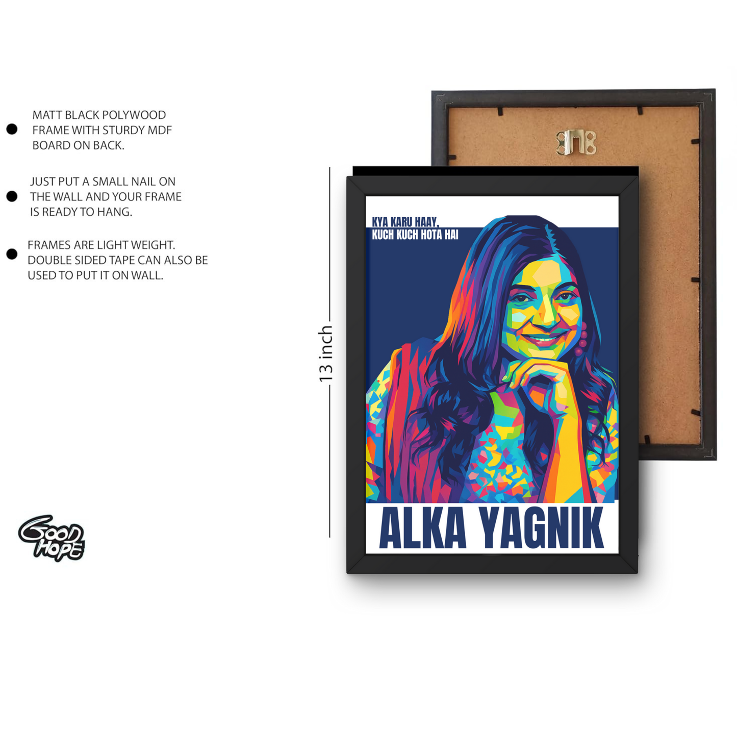 Alka Yagnik Pop Art Poster | Framed | Canvas | Wall Poster for Music Lovers