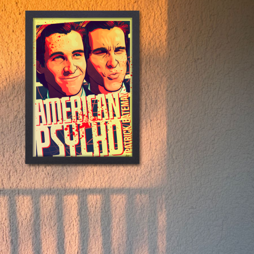 American Psycho Movie Poster Movie Comedy Horror Film Art work Framed Posters Hollywood Movie Canvas Painting Photo Frames for Wall decor Home Decoration Living Room Bedroom Office Study Room Cafe Restraunt, American Psycho poster, American Psycho poster 4k, American Psycho poster hd, American Psycho poster original, American Psycho poster art, American Psycho poster pinterest, American Psycho poster black and white, American Psycho poster 24x36, American Psycho poster amazon, American Psycho poster framed