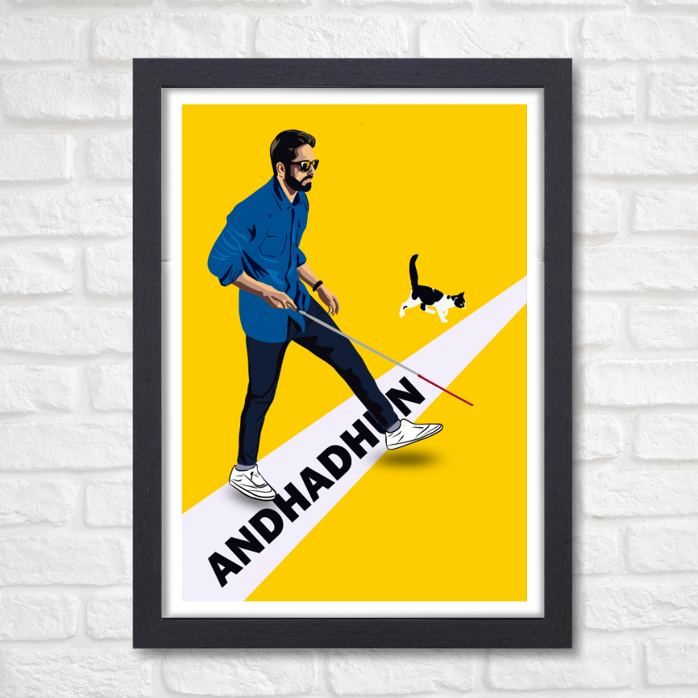 Andhadhun Movie Ayushmann Khurrana Artwork Bollywood | Poster | Frame | Canvas