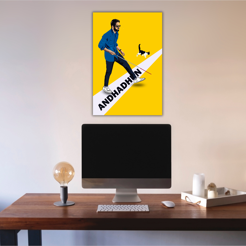 Andhadhun Movie Ayushmann Khurrana Artwork Bollywood | Poster | Frame | Canvas