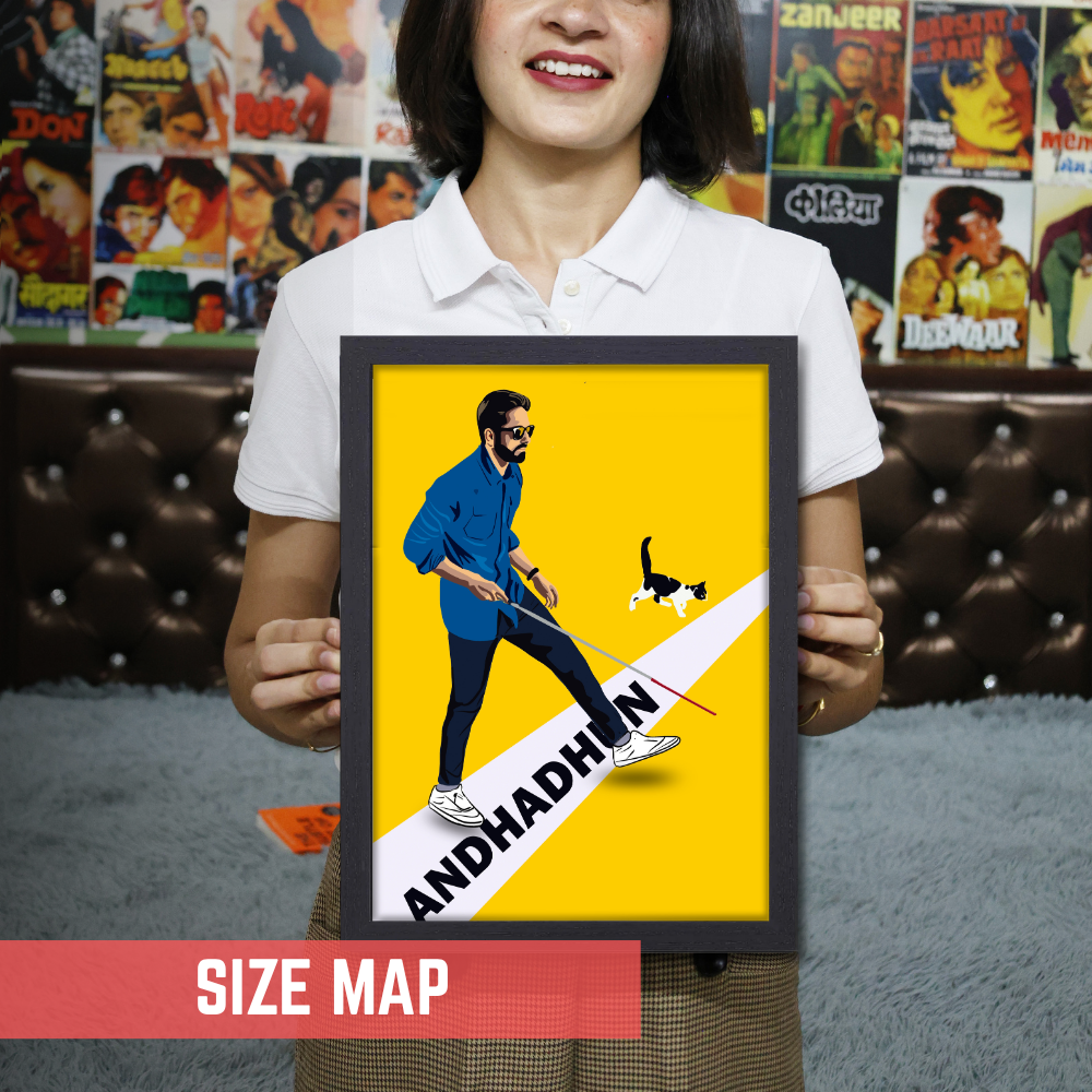 Andhadhun Movie Ayushmann Khurrana Artwork Bollywood | Poster | Frame | Canvas