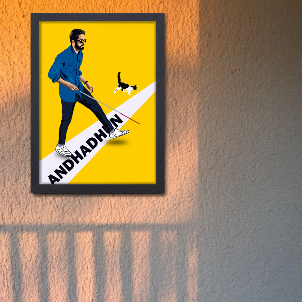 Andhadhun Movie Ayushmann Khurrana Artwork Bollywood | Poster | Frame | Canvas