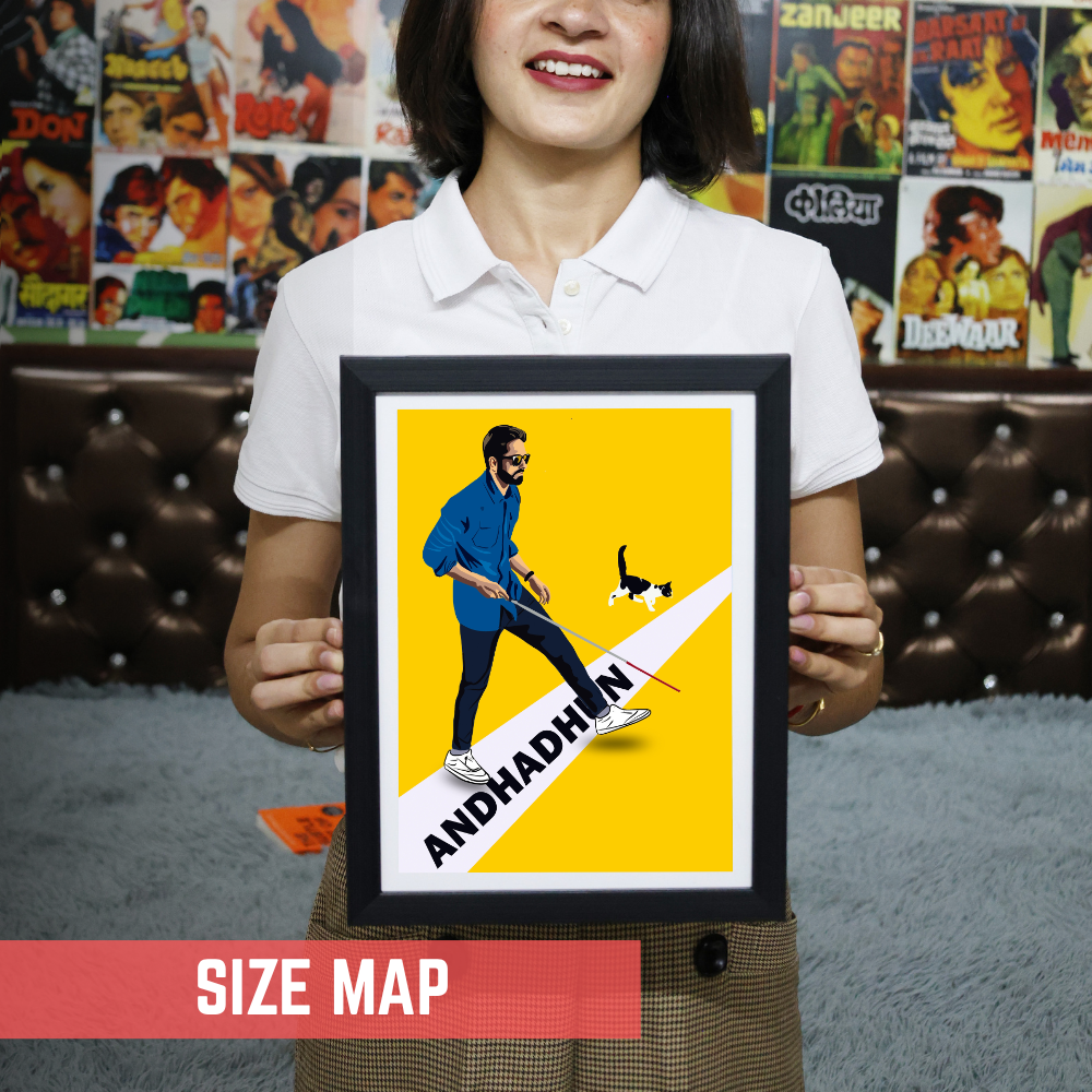 Andhadhun Movie Ayushmann Khurrana Artwork Bollywood | Poster | Frame | Canvas