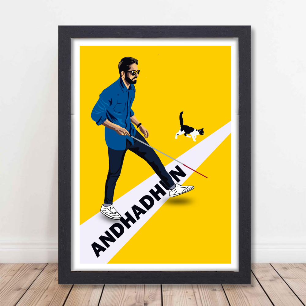 Andhadhun Movie Ayushmann Khurrana Artwork Bollywood | Poster | Frame | Canvas