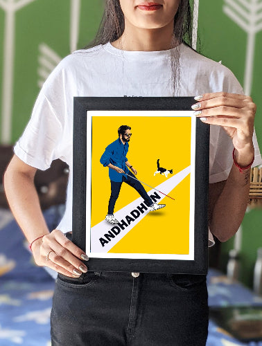 Andhadhun Movie Poster Frame Actor Ayushmann Khurrana Artwork Canvas Paintings Photo Frames Bollywood Movies Framed Posters for Wall Decor Bedroom Living room Dining Hall Kitchen Restraunt Cafe & Office Walls Art Decoration, andhadhun movie poster, andhadhun movie poster hd, andhadhun picture movie, andhadhun poster, andhadhun poster hd, andhadhun movie poster framed, andhadhun minimulist poster, ayushman khurana movie poster, ayushman khurana new movie poster, ayushman khurana movie picture,bollywood movie