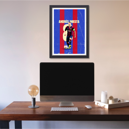 Andres Iniesta Poster Frame Spanish Former Footballer Framed Posters Football Player Game Sport Players Artwork Canvas Painting with Photo Frames for wall decor for Livingroom restraunt cafe Boys room bedroom turf Home & Office Decoration, Andres Iniesta poster, Andres Iniesta art, poster andres iniesta, andres iniesta wallpaper,  andres iniesta wallpaper 4k, andres iniesta wallpaper hd, andres iniesta painting, andres iniesta painting poster, footballers posters, Football players posters, football poster