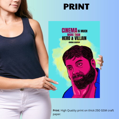 Anurag Kashyap Poster Frame Indian Filmmaker & Actor Quotes Framed Posters Canvas Paintings Artwork Photo Frames for Wall Decor Restraunt Cafe Bedroom Living Room Dining Hall Kitchen & Office walls Decoration, anurag kashyap poster, anurag kashyap movie poster, anurag kashyap posters, anurag kashyap pics, anurag kashyap photos, anurag kashyap painting posters, anurag kashyap poster design, anurag kashyap poster in hindi, anurag kashyap painting frame, Indian Filmmakers posters