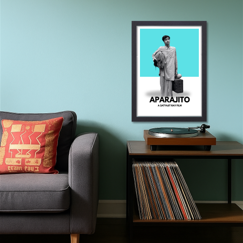 Aparajito Movie Poster Frame Satyajit Roy's Movies Artwork Framed Posters Bollywood Classic 1956 Canvas Painting Photo Frame For Wall Decor Bedroom Living Room Decoration Home Office walls Restraunt Cafe, Aparajito poster, Aparajito movie poster, Aparajito 1956 poster, Aparajito original poster, Aparajito film poster, Aparajito wall poster, Aparajito wall painting, Aparajito movie wall poster, Aparajito movie frame, Aparajito frame poster, Aparajito movie wall frame, Aparajito movie wall frame poster