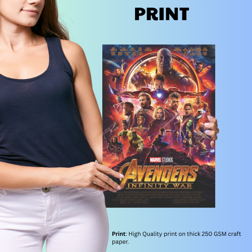 Avengers Endgame Movie Poster Frame Action Sci fi Film Framed Posters Hollywood Movies Art work Canvas Painting Photo Frames For Wall Decor Living Room Bedroom  Study Room Restraunt Cafe Office & Home Decoration Art