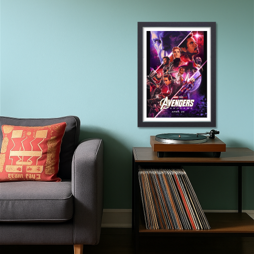 Avengers Endgame Film Poster Frame Action Sci fi Movie Framed Posters Hollywood Movies Art work Canvas Painting Photo Frames For Wall Decor Living Room Bedroom  Study Room Restraunt Cafe Office & Home Decoration