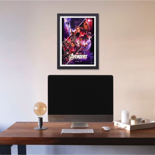 Avengers Endgame Film Poster Frame Action Sci fi Movie Framed Posters Hollywood Movies Art work Canvas Painting Photo Frames For Wall Decor Living Room Bedroom  Study Room Restraunt Cafe Office & Home Decoration