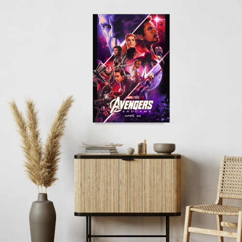 Avengers Endgame Film Poster Frame Action Sci fi Movie Framed Posters Hollywood Movies Art work Canvas Painting Photo Frames For Wall Decor Living Room Bedroom  Study Room Restraunt Cafe Office & Home Decoration