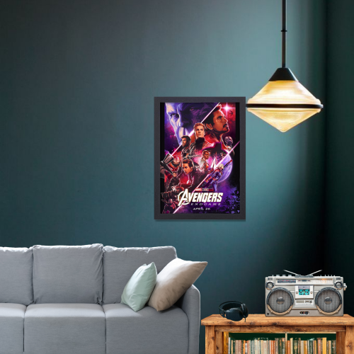 Avengers Endgame Film Poster Frame Action Sci fi Movie Framed Posters Hollywood Movies Art work Canvas Painting Photo Frames For Wall Decor Living Room Bedroom  Study Room Restraunt Cafe Office & Home Decoration