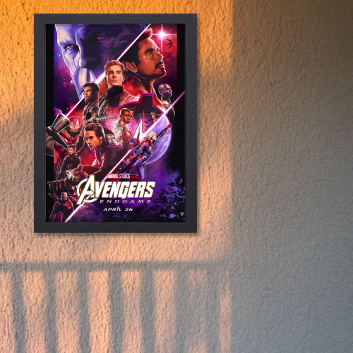 Avengers Endgame Film Poster Frame Action Sci fi Movie Framed Posters Hollywood Movies Art work Canvas Painting Photo Frames For Wall Decor Living Room Bedroom  Study Room Restraunt Cafe Office & Home Decoration