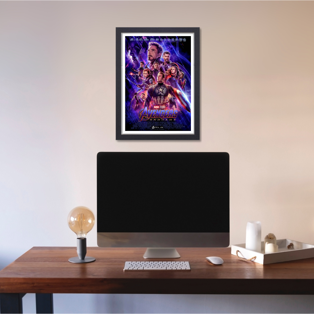 Avengers Endgame Movie Poster Frame Action Sci fi Film Framed Posters Hollywood Movies Art work Canvas Painting Photo Frames For Wall Decor Living Room Bedroom  Study Room Restraunt Cafe Office & Home Decoration