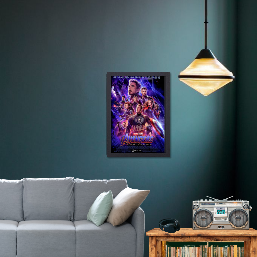Avengers Endgame Movie Poster Frame Action Sci fi Film Framed Posters Hollywood Movies Art work Canvas Painting Photo Frames For Wall Decor Living Room Bedroom  Study Room Restraunt Cafe Office & Home Decoration