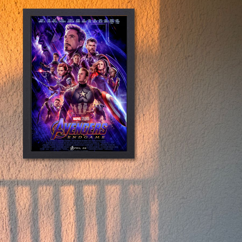 Avengers Endgame Movie Poster Frame Action Sci fi Film Framed Posters Hollywood Movies Art work Canvas Painting Photo Frames For Wall Decor Living Room Bedroom  Study Room Restraunt Cafe Office & Home Decoration