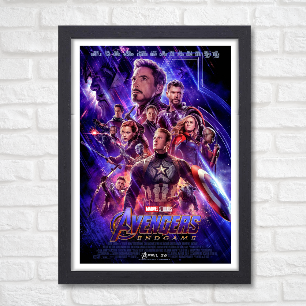 Avengers Endgame Movie Poster Frame Action Sci fi Film Framed Posters Hollywood Movies Art work Canvas Painting Photo Frames For Wall Decor Living Room Bedroom  Study Room Restraunt Cafe Office & Home Decoration
