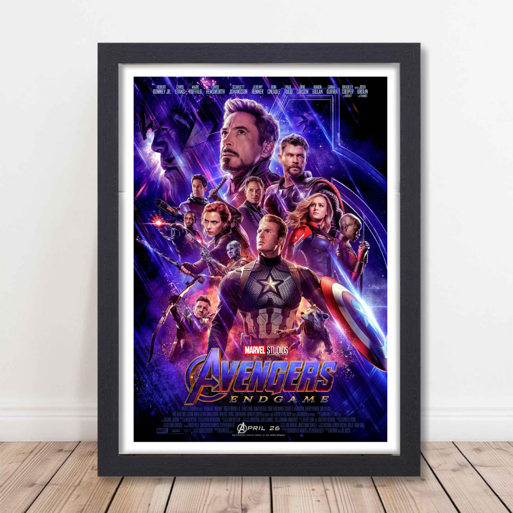 Avengers Endgame Movie Poster Frame Action Sci fi Film Framed Posters Hollywood Movies Art work Canvas Painting Photo Frames For Wall Decor Living Room Bedroom  Study Room Restraunt Cafe Office & Home Decoration