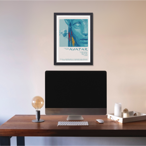 Avatar Movie Poster Frame Aci-fi Epic Film Artwork Canvas Painting Framed Posters The Way of Water Movies Canvas Painting Photo Frames for Wall Decor Living Room Bedroom Study Room Restraunt Cafe Office & Home Decoration