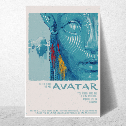 Avatar Movie Poster Frame Aci-fi Epic Film Artwork Canvas Painting Framed Posters The Way of Water Movies Canvas Painting Photo Frames for Wall Decor Living Room Bedroom Study Room Restraunt Cafe Office & Home Decoration