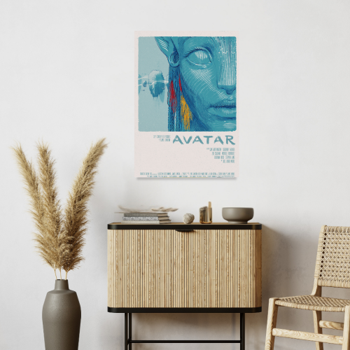 Avatar Movie Poster Frame Aci-fi Epic Film Artwork Canvas Painting Framed Posters The Way of Water Movies Canvas Painting Photo Frames for Wall Decor Living Room Bedroom Study Room Restraunt Cafe Office & Home Decoration