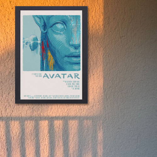 Avatar Movie Poster Frame Aci-fi Epic Film Artwork Canvas Painting Framed Posters The Way of Water Movies Canvas Painting Photo Frames for Wall Decor Living Room Bedroom Study Room Restraunt Cafe Office & Home Decoration