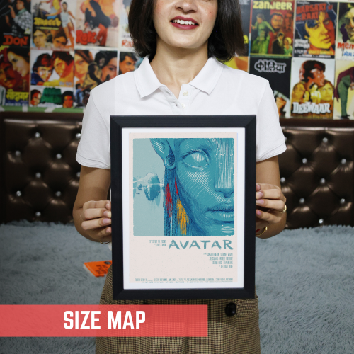 Avatar Movie Poster Frame Aci-fi Epic Film Artwork Canvas Painting Framed Posters The Way of Water Movies Canvas Painting Photo Frames for Wall Decor Living Room Bedroom Study Room Restraunt Cafe Office & Home Decoration
