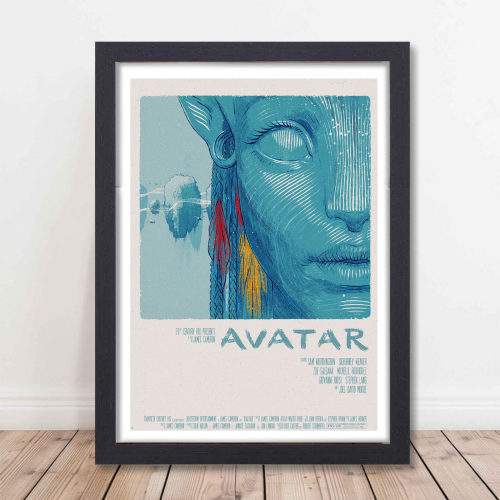Avatar Movie Poster Frame Aci-fi Epic Film Artwork Canvas Painting Framed Posters The Way of Water Movies Canvas Painting Photo Frames for Wall Decor Living Room Bedroom Study Room Restraunt Cafe Office & Home Decoration