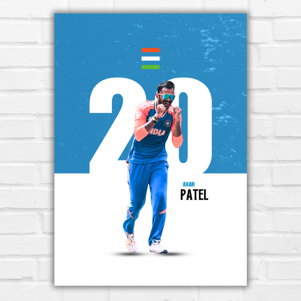 Cricketer Axar Patel Frame, Cricket Players Photo frame, Cricketers Framed Posters for wall decor, room decor, livingroom, Posters for Boys rooms, hostel Cricket fans (T20 World Cup 2024 Indian Player Axar Patel, Axar Patel Jersey, Bumrah Poster, Cricketer Frame, Cricketers Frame, Cricketers Posters for wall, Cricketers Photo frame for wall, Jaspreet Bumrah, King Kohli, Ravindra Jadeja, Shivam Dubey Poster