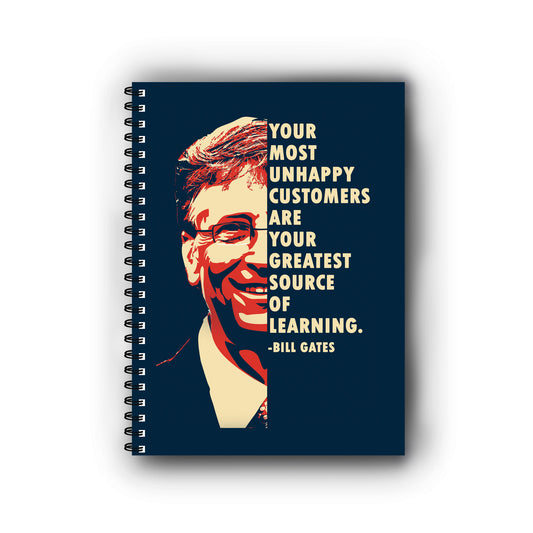 Bill Gates Motivational Printed Notebook