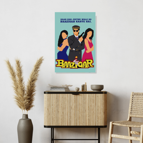 Baazigar Movie Poster Frame Shahrukh Khan Bollywood Movies Framed Posters Movies Dialogues Quotes Artwork Canvas Painting Photo Frames For Wall Decor Restraunt Cafe Bedroom Living Room Decoration Home Office, Baazigar movie poster, Baazigar movie poster hd, Baazigar film poster, Baazigar poster, Baazigar movie poster framed, Baazigar poster framed, baazigar poster frame, baazigar frame, baazigar frame poster design, baazigar frame posters design, baazigar frame poster hd, bollywood movie poster design