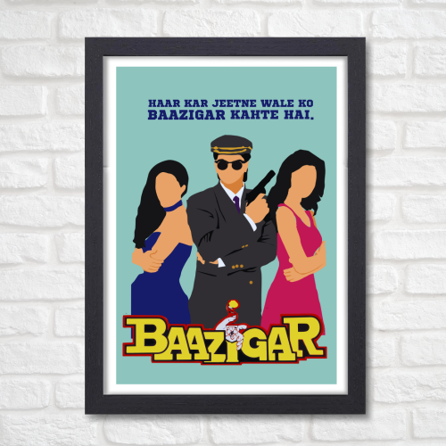 Baazigar Movie Poster Frame Shahrukh Khan Bollywood Movies Framed Posters Movies Dialogues Quotes Artwork Canvas Painting Photo Frames For Wall Decor Restraunt Cafe Bedroom Living Room Decoration Home Office, Baazigar movie poster, Baazigar movie poster hd, Baazigar film poster, Baazigar poster, Baazigar movie poster framed, Baazigar poster framed, baazigar poster frame, baazigar frame, baazigar frame poster design, baazigar frame posters design, baazigar frame poster hd, bollywood movie poster design