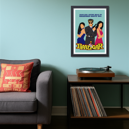 Baazigar Movie Poster Frame Shahrukh Khan Bollywood Movies Framed Posters Movies Dialogues Quotes Artwork Canvas Painting Photo Frames For Wall Decor Restraunt Cafe Bedroom Living Room Decoration Home Office, Baazigar movie poster, Baazigar movie poster hd, Baazigar film poster, Baazigar poster, Baazigar movie poster framed, Baazigar poster framed, baazigar poster frame, baazigar frame, baazigar frame poster design, baazigar frame posters design, baazigar frame poster hd, bollywood movie poster design