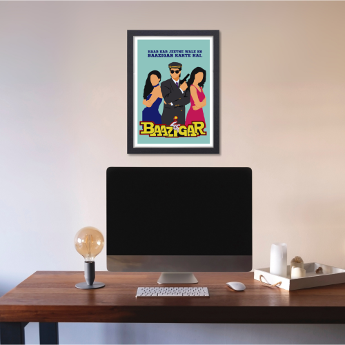 Baazigar Movie Poster Frame Shahrukh Khan Bollywood Movies Framed Posters Movies Dialogues Quotes Artwork Canvas Painting Photo Frames For Wall Decor Restraunt Cafe Bedroom Living Room Decoration Home Office, Baazigar movie poster, Baazigar movie poster hd, Baazigar film poster, Baazigar poster, Baazigar movie poster framed, Baazigar poster framed, baazigar poster frame, baazigar frame, baazigar frame poster design, baazigar frame posters design, baazigar frame poster hd, bollywood movie poster design