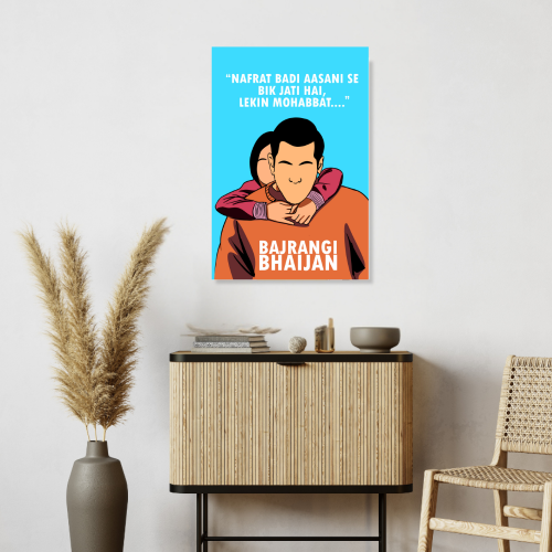 Bajrangi Bhaijaan Movie Poster Frame Actor Salman Khan Artwork Framed Posters Bollywood Movies Quote Canvas Paintings Photo Frames For Wall Decor Bedroom Living Room Decoration Home Office Restraunt Cafe, Bajrangi Bhaijaan poster, Bajrangi Bhaijaan poster hd, Bajrangi Bhaijaan movie poster, Bajrangi Bhaijaan 2 poster, Bajrangi Bhaijaan first poster, Bajrangi Bhaijaan minimalist poster, Bajrangi Bhaijaan official poster, Salman Khan Bajrangi Bhaijaan poster, Bajrangi Bhaijaan movie poster