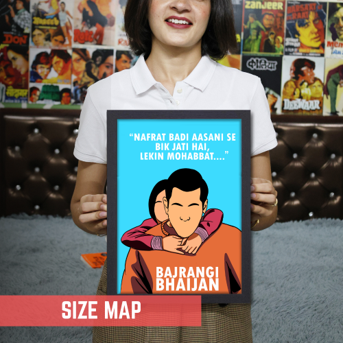 Bajrangi Bhaijaan Movie Poster Frame Actor Salman Khan Artwork Framed Posters Bollywood Movies Quote Canvas Paintings Photo Frames For Wall Decor Bedroom Living Room Decoration Home Office Restraunt Cafe, Bajrangi Bhaijaan poster, Bajrangi Bhaijaan poster hd, Bajrangi Bhaijaan movie poster, Bajrangi Bhaijaan 2 poster, Bajrangi Bhaijaan first poster, Bajrangi Bhaijaan minimalist poster, Bajrangi Bhaijaan official poster, Salman Khan Bajrangi Bhaijaan poster, Bajrangi Bhaijaan movie poster