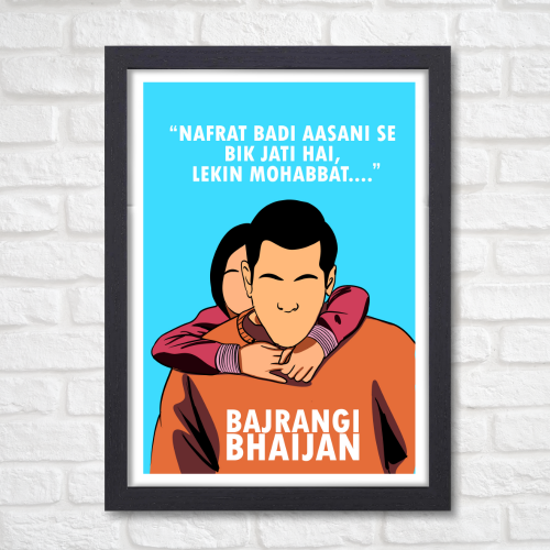 Bajrangi Bhaijaan Movie Poster Frame Actor Salman Khan Artwork Framed Posters Bollywood Movies Quote Canvas Paintings Photo Frames For Wall Decor Bedroom Living Room Decoration Home Office Restraunt Cafe, Bajrangi Bhaijaan poster, Bajrangi Bhaijaan poster hd, Bajrangi Bhaijaan movie poster, Bajrangi Bhaijaan 2 poster, Bajrangi Bhaijaan first poster, Bajrangi Bhaijaan minimalist poster, Bajrangi Bhaijaan official poster, Salman Khan Bajrangi Bhaijaan poster, Bajrangi Bhaijaan movie poster