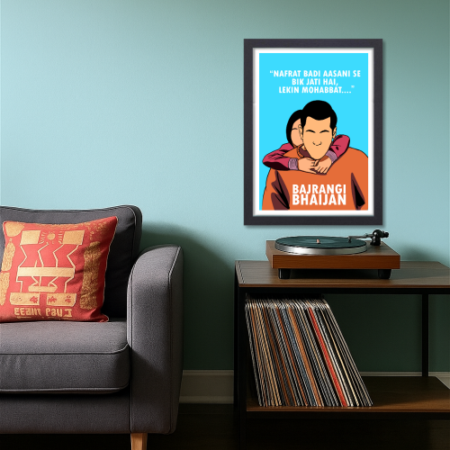 Bajrangi Bhaijaan Movie Poster Frame Actor Salman Khan Artwork Framed Posters Bollywood Movies Quote Canvas Paintings Photo Frames For Wall Decor Bedroom Living Room Decoration Home Office Restraunt Cafe, Bajrangi Bhaijaan poster, Bajrangi Bhaijaan poster hd, Bajrangi Bhaijaan movie poster, Bajrangi Bhaijaan 2 poster, Bajrangi Bhaijaan first poster, Bajrangi Bhaijaan minimalist poster, Bajrangi Bhaijaan official poster, Salman Khan Bajrangi Bhaijaan poster, Bajrangi Bhaijaan movie poster