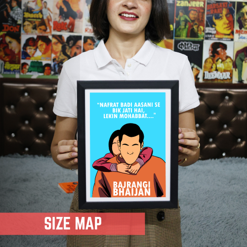 Bajrangi Bhaijaan Movie Poster Frame Actor Salman Khan Artwork Framed Posters Bollywood Movies Quote Canvas Paintings Photo Frames For Wall Decor Bedroom Living Room Decoration Home Office Restraunt Cafe, Bajrangi Bhaijaan poster, Bajrangi Bhaijaan poster hd, Bajrangi Bhaijaan movie poster, Bajrangi Bhaijaan 2 poster, Bajrangi Bhaijaan first poster, Bajrangi Bhaijaan minimalist poster, Bajrangi Bhaijaan official poster, Salman Khan Bajrangi Bhaijaan poster, Bajrangi Bhaijaan movie poster