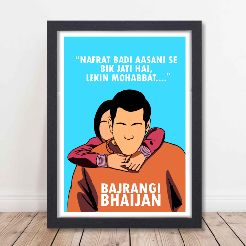 Bajrangi Bhaijaan Movie Poster Frame Actor Salman Khan Artwork Framed Posters Bollywood Movies Quote Canvas Paintings Photo Frames For Wall Decor Bedroom Living Room Decoration Home Office Restraunt Cafe, Bajrangi Bhaijaan poster, Bajrangi Bhaijaan poster hd, Bajrangi Bhaijaan movie poster, Bajrangi Bhaijaan 2 poster, Bajrangi Bhaijaan first poster, Bajrangi Bhaijaan minimalist poster, Bajrangi Bhaijaan official poster, Salman Khan Bajrangi Bhaijaan poster, Bajrangi Bhaijaan movie poster