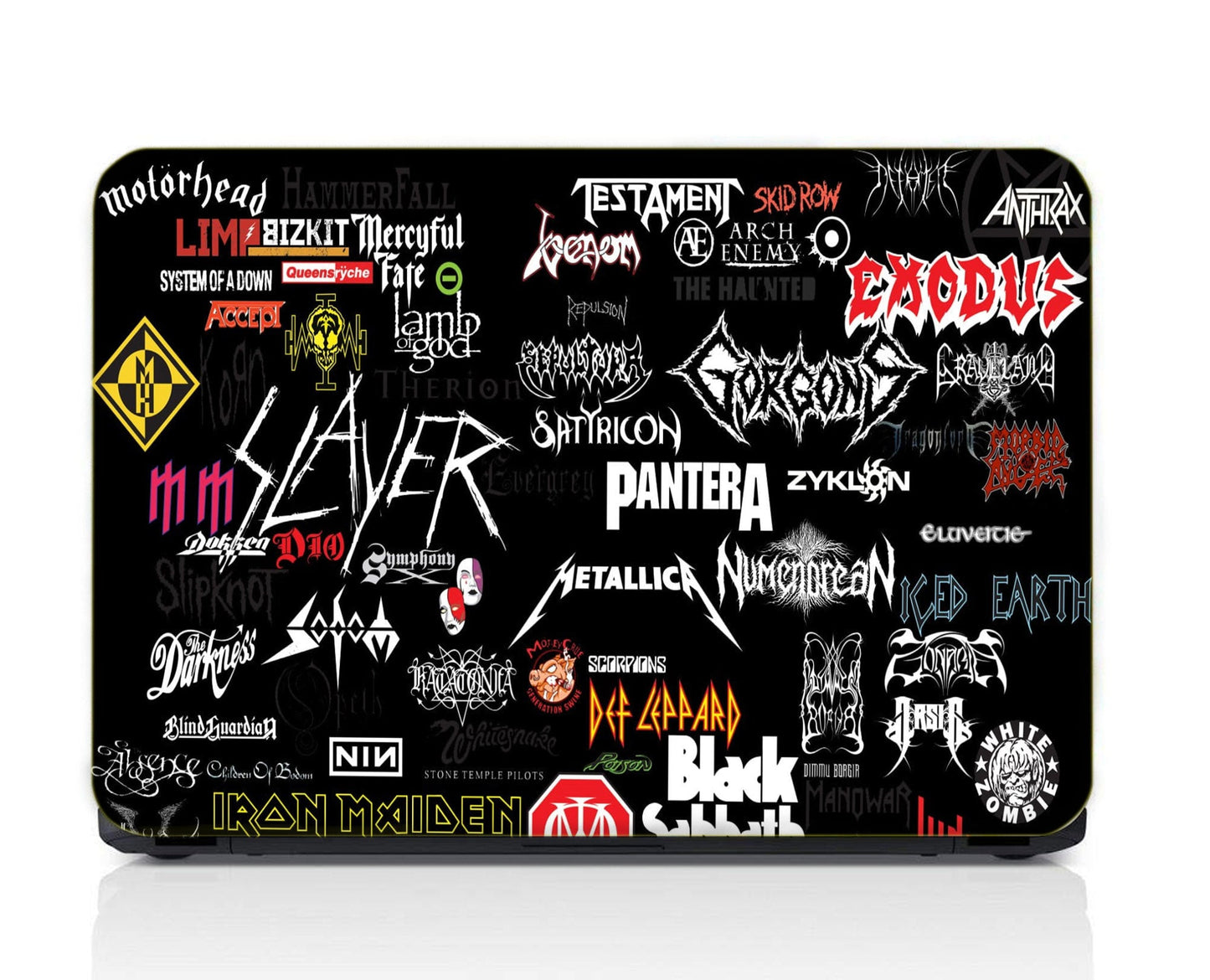 Metal Bands Laptop Skin Vinyl, No Bubble, Multicolor 11.6"- 15.6" inch Laptop