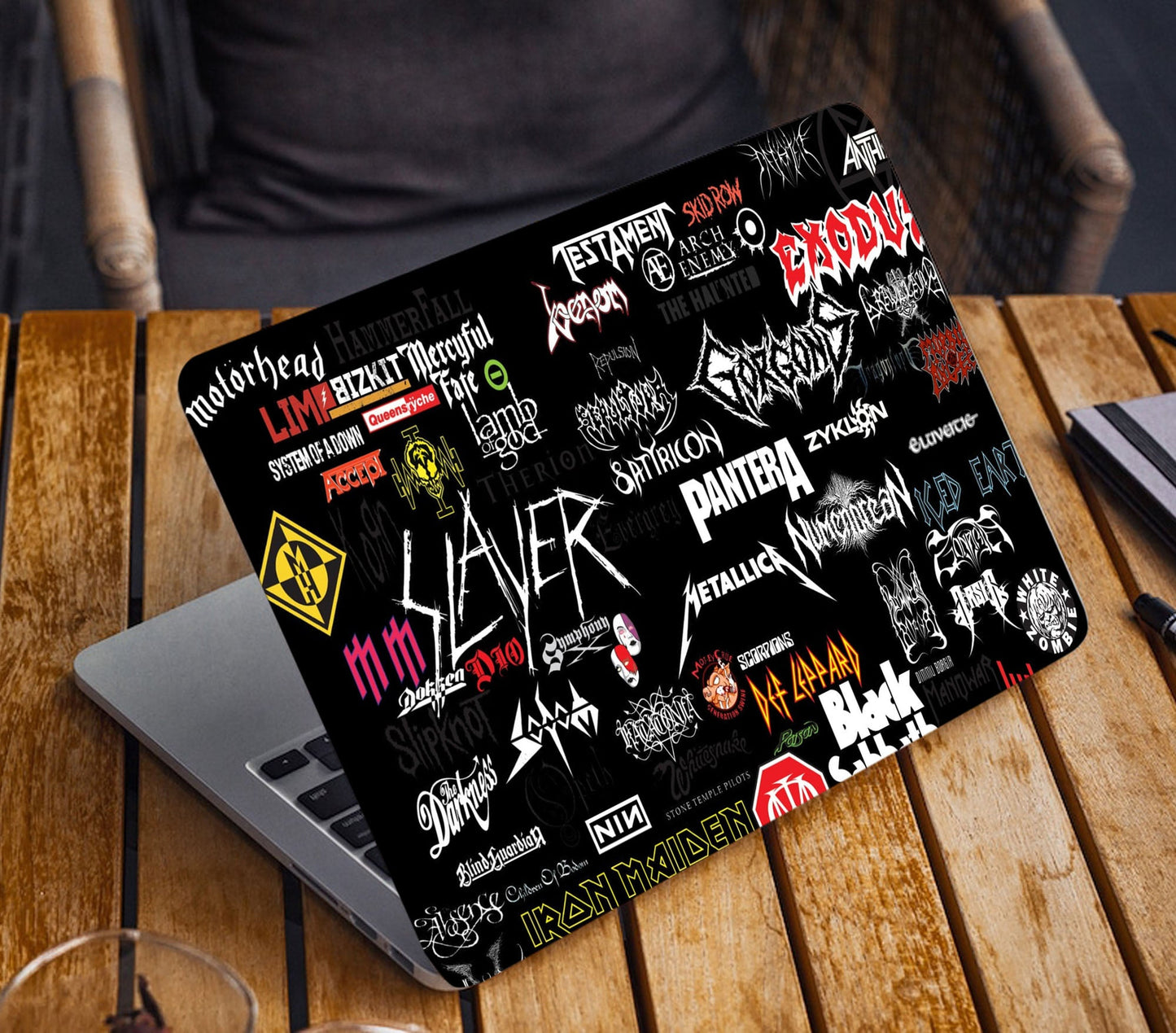 Metal Bands Laptop Skin Vinyl, No Bubble, Multicolor 11.6"- 15.6" inch Laptop