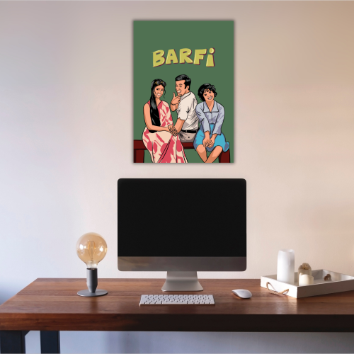 bollywood movie poster, bollywood movie posters for wall, bollywood movie poster design, bollywood movie poster prompt, bollywood movie poster collage, bollywood movies wall stckers, bollywood movies wall art, bollywood movies wall, bollywood movies wall posters, bollywood movies wall posters,   Barfi Movie Poster Frame Ranbir Kapoor Artwork Framed Posters Bollywood Movies Canvas Painting Photo Frames For Wall Decor Restraunt Cafe Bedroom Living Room Decoration Home Office, Barfi movie poster, Barfi movie 
