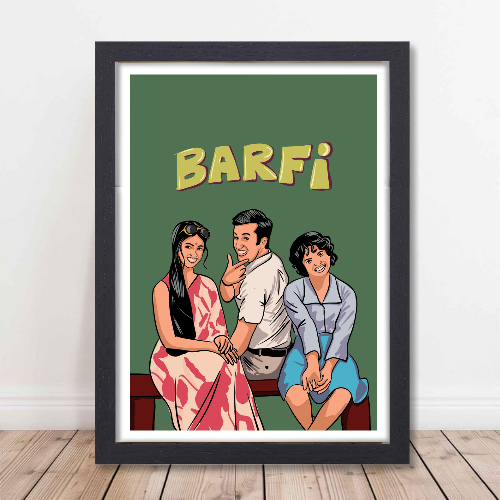 Barfi Movie Poster Frame Ranbir Kapoor Artwork Framed Posters Bollywood Movies Canvas Painting Photo Frames For Wall Decor Restraunt Cafe Bedroom Living Room Decoration Home Office, Barfi movie poster, Barfi movie poster hd, Barfi movie photos, Barfi movie pictures, Barfi poster, Barfi poster hd, Barfi poster design, Barfi movie wall poster, Barfi movie wall poster design, Barfi movie wall frames, Barfi movie wall rame design, Barfi movie wall frame poster, bollywood movies poster, bollywood movies poster 
