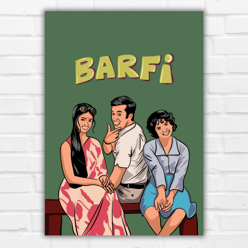 Barfi Movie Poster Frame Ranbir Kapoor Artwork Framed Posters Bollywood Movies Canvas Painting Photo Frames For Wall Decor Restraunt Cafe Bedroom Living Room Decoration Home Office, Barfi movie poster, Barfi movie poster hd, Barfi movie photos, Barfi movie pictures, Barfi poster, Barfi poster hd, Barfi poster design, Barfi movie wall poster, Barfi movie wall poster design, Barfi movie wall frames, Barfi movie wall rame design, Barfi movie wall frame poster, bollywood movies poster, bollywood movies poster 