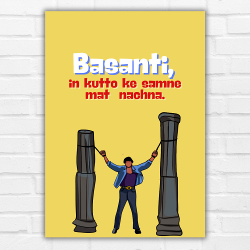 Sholay Movie Poster Frame Funny Bollywood Movies Framed Posters Basanti Quote Artwork Canvas Painting Photo Frames For Wall Decor Restraunt Cafe Bedroom Living Room Decoration Home Office, basanti sholay posters, basanti sholay poster hd, basanti sholay poster design, basanti sholay poster wall, sholay movie basanti dialogue poster hd, sholay movie basanti dialogue posters, sholay movie poster, sholay movie poster hd, sholay poster, sholay poster hd, sholay poster design, sholay poster font, sholay poster 