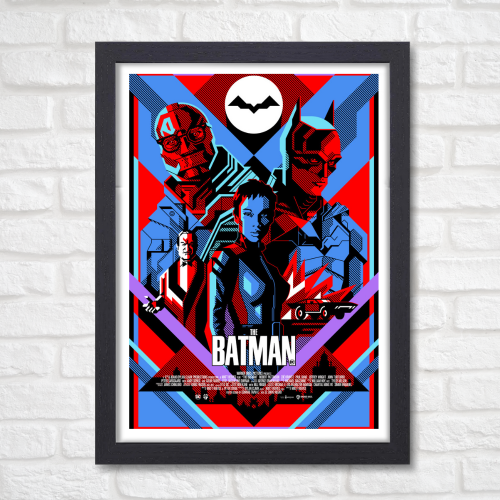 The Batman Movie Poster Frame Action Crime Film Artwork Framed Posters Hollywood Movies Canvas Painting Photo Frames for Wall Decor Art Living Room Bedroom  Study Room Restraunt Cafe Office & Home Decoration