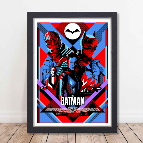 The Batman Movie Poster Frame Action Crime Film Artwork Framed Posters Hollywood Movies Canvas Painting Photo Frames for Wall Decor Art Living Room Bedroom  Study Room Restraunt Cafe Office & Home Decoration